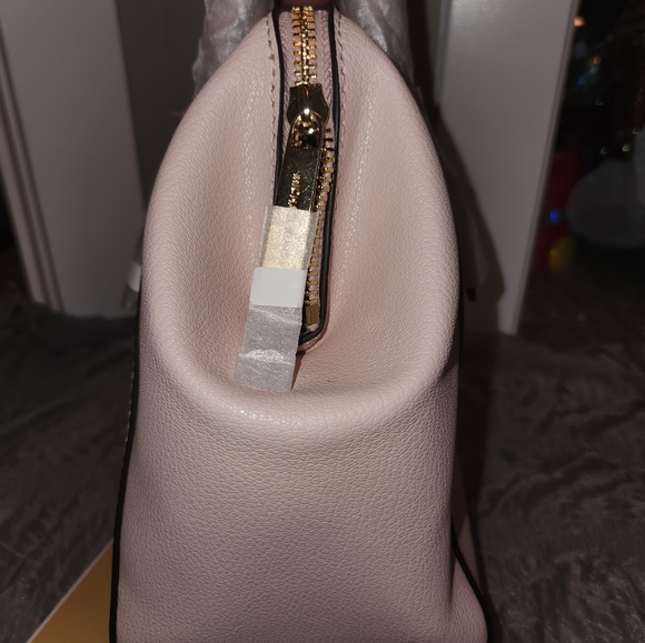 Michael Kors Charlotte Leather Satchel in Powder Blush - Picture 3 of 12